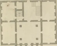 Picture 35 of 57 from The British architect; or, The builder's treasury of staircases : Containing, I. An easier, more intelligible, and expeditious method of drawing the five orders, than has hitherto been published ... II. Likewise stair-cases ... III. Designs of arches, doors, and windows. IV. A great variety of new and curious chimney-pieces ... V. Corbels, shields, and other beautiful decorations. VI. Several useful and necessary rules of carpentry ... The whole being illustrated with upwards of one hundred designs and examples, curiously engraved by the best hands on sixty folio copper plates (1758), leaf 114