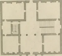 Picture 37 of 57 from The British architect; or, The builder's treasury of staircases : Containing, I. An easier, more intelligible, and expeditious method of drawing the five orders, than has hitherto been published ... II. Likewise stair-cases ... III. Designs of arches, doors, and windows. IV. A great variety of new and curious chimney-pieces ... V. Corbels, shields, and other beautiful decorations. VI. Several useful and necessary rules of carpentry ... The whole being illustrated with upwards of one hundred designs and examples, curiously engraved by the best hands on sixty folio copper plates (1758), leaf 114