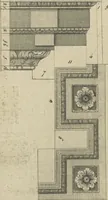 Picture 12 of 57 from The British architect; or, The builder's treasury of staircases : Containing, I. An easier, more intelligible, and expeditious method of drawing the five orders, than has hitherto been published ... II. Likewise stair-cases ... III. Designs of arches, doors, and windows. IV. A great variety of new and curious chimney-pieces ... V. Corbels, shields, and other beautiful decorations. VI. Several useful and necessary rules of carpentry ... The whole being illustrated with upwards of one hundred designs and examples, curiously engraved by the best hands on sixty folio copper plates (1758), leaf 61