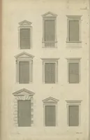 Picture 22 of 57 from The British architect; or, The builder's treasury of staircases : Containing, I. An easier, more intelligible, and expeditious method of drawing the five orders, than has hitherto been published ... II. Likewise stair-cases ... III. Designs of arches, doors, and windows. IV. A great variety of new and curious chimney-pieces ... V. Corbels, shields, and other beautiful decorations. VI. Several useful and necessary rules of carpentry ... The whole being illustrated with upwards of one hundred designs and examples, curiously engraved by the best hands on sixty folio copper plates (1758), leaf 81