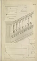 An illustration from The British architect; or, The builder's treasury of staircases : Containing, I. An easier, more intelligible, and expeditious method of drawing the five orders, than has hitherto been published ... II. Likewise stair-cases ... III. Designs of arches, doors, and windows. IV. A great variety of new and curious chimney-pieces ... V. Corbels, shields, and other beautiful decorations. VI. Several useful and necessary rules of carpentry ... The whole being illustrated with upwards of one hundred designs and examples, curiously engraved by the best hands on sixty folio copper plates (1758)