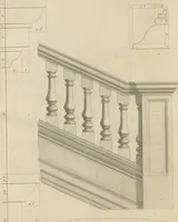 Picture 24 of 57 from The British architect; or, The builder's treasury of staircases : Containing, I. An easier, more intelligible, and expeditious method of drawing the five orders, than has hitherto been published ... II. Likewise stair-cases ... III. Designs of arches, doors, and windows. IV. A great variety of new and curious chimney-pieces ... V. Corbels, shields, and other beautiful decorations. VI. Several useful and necessary rules of carpentry ... The whole being illustrated with upwards of one hundred designs and examples, curiously engraved by the best hands on sixty folio copper plates (1758), leaf 89