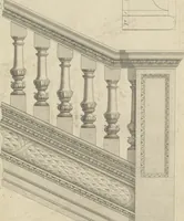 Picture 25 of 57 from The British architect; or, The builder's treasury of staircases : Containing, I. An easier, more intelligible, and expeditious method of drawing the five orders, than has hitherto been published ... II. Likewise stair-cases ... III. Designs of arches, doors, and windows. IV. A great variety of new and curious chimney-pieces ... V. Corbels, shields, and other beautiful decorations. VI. Several useful and necessary rules of carpentry ... The whole being illustrated with upwards of one hundred designs and examples, curiously engraved by the best hands on sixty folio copper plates (1758), leaf 90