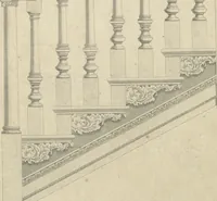 Picture 28 of 57 from The British architect; or, The builder's treasury of staircases : Containing, I. An easier, more intelligible, and expeditious method of drawing the five orders, than has hitherto been published ... II. Likewise stair-cases ... III. Designs of arches, doors, and windows. IV. A great variety of new and curious chimney-pieces ... V. Corbels, shields, and other beautiful decorations. VI. Several useful and necessary rules of carpentry ... The whole being illustrated with upwards of one hundred designs and examples, curiously engraved by the best hands on sixty folio copper plates (1758), leaf 97