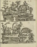 An illustration from Description du jubilé de sept cens ans de S. Macaire, patron particulier contre la peste, qui sera céléré dans la ville de Grand ... a commencer le 30. de mai jusqu'au 15. juin 1767, avec le détail ultérieur des cérémonies, solemnités, cavalcade, ornemens & feux d'artifice, &c. &c. qui auront lieu à cette occasion (1767)