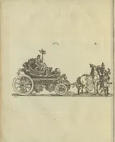 An illustration from Description du jubilé de sept cens ans de S. Macaire, patron particulier contre la peste, qui sera céléré dans la ville de Grand ... a commencer le 30. de mai jusqu'au 15. juin 1767, avec le détail ultérieur des cérémonies, solemnités, cavalcade, ornemens & feux d'artifice, &c. &c. qui auront lieu à cette occasion (1767)
