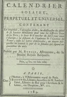 Picture 1 of 19 from Calendrier solaire, perpétuel et universel (1789), leaf 10