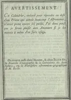 An illustration from Calendrier solaire, perpétuel et universel (1789)