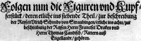 Picture 18 of 34 from Additamentvm; das ist, Zuthuung zweyer fürnemmer Reysen ... Herrn Francisci Draken ... in die West Indien vnd Americam gethan : neben noch etlichen Figuren ... so beydes in das siebende vnd achte Theil Americae gehören. Item, die Reyse der holländischen Armada in die Insel Gross Canarien , welche ... 1599 ... von Holland ... ausgefahren (1600), leaf 76