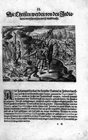 An illustration from Additamentvm; das ist, Zuthuung zweyer fürnemmer Reysen ... Herrn Francisci Draken ... in die West Indien vnd Americam gethan : neben noch etlichen Figuren ... so beydes in das siebende vnd achte Theil Americae gehören. Item, die Reyse der holländischen Armada in die Insel Gross Canarien , welche ... 1599 ... von Holland ... ausgefahren (1600)