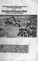 An illustration from Additamentvm; das ist, Zuthuung zweyer fürnemmer Reysen ... Herrn Francisci Draken ... in die West Indien vnd Americam gethan : neben noch etlichen Figuren ... so beydes in das siebende vnd achte Theil Americae gehören. Item, die Reyse der holländischen Armada in die Insel Gross Canarien , welche ... 1599 ... von Holland ... ausgefahren (1600)