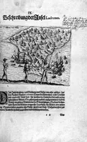 Picture 35 of 40 from Additamentum, oder Anhang dess neundten Theils Americae : welches ist ein warhafftige vnnd eygentliche Beschreibung der langwirigen ... Schiffahrt, so Oliuier van Noort ... durch das ... Fretum Magellanum, vmb die gantze Kugel der Welt ... gethan ... hat (1602), leaf 116