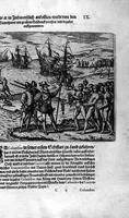 Picture 67 of 81 from Americae das fünffte Buch, vol schöner vnerhörter Historien, auss dem andern Theil Ioannis Benzonis gezogen: von der Spanier Wüten, beyd wider ... die Nigriten, vnnd auch die ... Indianer: wie die Spanier von den frantzösischen Meerräubern ... angriffen vnd geplündert worden ... wie sie erstlich das Neuwe Spanien erfunden haben ... Sampt ... Erklärung der Historien ... Auch einer Landtafel, dess Neuwen Spanien (1613), leaf 132