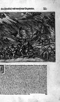 Picture 69 of 81 from Americae das fünffte Buch, vol schöner vnerhörter Historien, auss dem andern Theil Ioannis Benzonis gezogen: von der Spanier Wüten, beyd wider ... die Nigriten, vnnd auch die ... Indianer: wie die Spanier von den frantzösischen Meerräubern ... angriffen vnd geplündert worden ... wie sie erstlich das Neuwe Spanien erfunden haben ... Sampt ... Erklärung der Historien ... Auch einer Landtafel, dess Neuwen Spanien (1613), leaf 134
