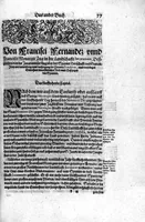 Picture 46 of 81 from Americae das fünffte Buch, vol schöner vnerhörter Historien, auss dem andern Theil Ioannis Benzonis gezogen: von der Spanier Wüten, beyd wider ... die Nigriten, vnnd auch die ... Indianer: wie die Spanier von den frantzösischen Meerräubern ... angriffen vnd geplündert worden ... wie sie erstlich das Neuwe Spanien erfunden haben ... Sampt ... Erklärung der Historien ... Auch einer Landtafel, dess Neuwen Spanien (1613), leaf 82