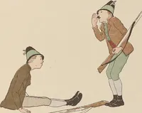 Picture 33 of 38 from Fables choisies pour les enfants et illustrées par B. de Monvel (1888), leaf 43