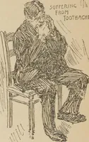 An illustration from Prof. L.A. Harraden's complete mail course of twenty illustrated lessons in hypnotism (1899)