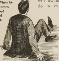 An illustration from Prof. L.A. Harraden's complete mail course of twenty illustrated lessons in hypnotism (1899)