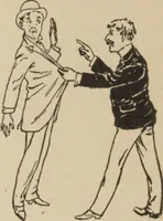 An illustration from Prof. L.A. Harraden's complete mail course of twenty illustrated lessons in hypnotism (1899)