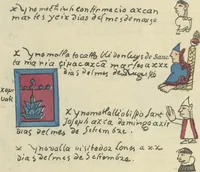 Picture 89 of 140 from Histoire de la nation Mexicaine, depuis le départ d'Aztlan jusqu'à l'arrivée des conquérants espanols (et au delà 1607) : manuscrit figuratif acompagné de texte en langue Nahuatl ou Mexicaine suivi d'une traduction en français (1893), leaf 115