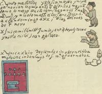 Picture 90 of 140 from Histoire de la nation Mexicaine, depuis le départ d'Aztlan jusqu'à l'arrivée des conquérants espanols (et au delà 1607) : manuscrit figuratif acompagné de texte en langue Nahuatl ou Mexicaine suivi d'une traduction en français (1893), leaf 117