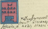 Picture 96 of 140 from Histoire de la nation Mexicaine, depuis le départ d'Aztlan jusqu'à l'arrivée des conquérants espanols (et au delà 1607) : manuscrit figuratif acompagné de texte en langue Nahuatl ou Mexicaine suivi d'une traduction en français (1893), leaf 121