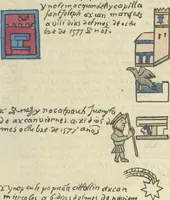 Picture 104 of 140 from Histoire de la nation Mexicaine, depuis le départ d'Aztlan jusqu'à l'arrivée des conquérants espanols (et au delà 1607) : manuscrit figuratif acompagné de texte en langue Nahuatl ou Mexicaine suivi d'une traduction en français (1893), leaf 129