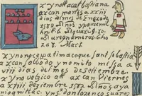 Picture 109 of 140 from Histoire de la nation Mexicaine, depuis le départ d'Aztlan jusqu'à l'arrivée des conquérants espanols (et au delà 1607) : manuscrit figuratif acompagné de texte en langue Nahuatl ou Mexicaine suivi d'une traduction en français (1893), leaf 134