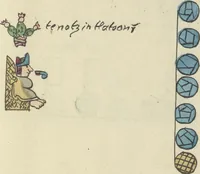 Picture 120 of 140 from Histoire de la nation Mexicaine, depuis le départ d'Aztlan jusqu'à l'arrivée des conquérants espanols (et au delà 1607) : manuscrit figuratif acompagné de texte en langue Nahuatl ou Mexicaine suivi d'une traduction en français (1893), leaf 150