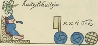 Picture 122 of 140 from Histoire de la nation Mexicaine, depuis le départ d'Aztlan jusqu'à l'arrivée des conquérants espanols (et au delà 1607) : manuscrit figuratif acompagné de texte en langue Nahuatl ou Mexicaine suivi d'une traduction en français (1893), leaf 152