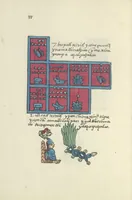 Picture 28 of 140 from Histoire de la nation Mexicaine, depuis le départ d'Aztlan jusqu'à l'arrivée des conquérants espanols (et au delà 1607) : manuscrit figuratif acompagné de texte en langue Nahuatl ou Mexicaine suivi d'une traduction en français (1893), leaf 39