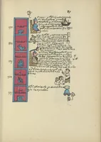 Picture 73 of 140 from Histoire de la nation Mexicaine, depuis le départ d'Aztlan jusqu'à l'arrivée des conquérants espanols (et au delà 1607) : manuscrit figuratif acompagné de texte en langue Nahuatl ou Mexicaine suivi d'une traduction en français (1893), leaf 98