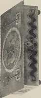 An illustration from Vulkania, Prostějov. Odděleni I., Dekorativní a praktické umělecké́ předměty pro výzdobu bytu = Section I. Objets d'art en métal pratiques et décoratifs pour l'ornement du logis (1907)