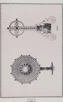 Picture 36 of 45 from Vulkania, Prostějov. Odděleni I., Dekorativní a praktické umělecké́ předměty pro výzdobu bytu = Section I. Objets d'art en métal pratiques et décoratifs pour l'ornement du logis (1907), leaf 44