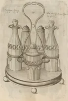 Picture 15 of 110 from Engraved pattern book or trade catalogue of Sheffield plate, including cruet, soy frames, dinnerware, soup tureens, sauce boats, platters, coasters, salt cellars, mustard pots, serving pieces, utensils, cake baskets, tea urns, candlesticks, candelabra, oil lamps, snuffers and more (1800), leaf 22