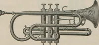 An illustration from Carl Fischer new competition catalog of band instruments and specialities pertaining to military bands (1919)