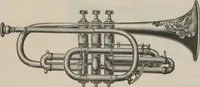 An illustration from Carl Fischer new competition catalog of band instruments and specialities pertaining to military bands (1919)