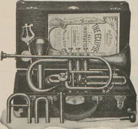 An illustration from Carl Fischer new competition catalog of band instruments and specialities pertaining to military bands (1919)