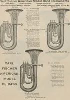 An illustration from Carl Fischer new competition catalog of band instruments and specialities pertaining to military bands (1919)