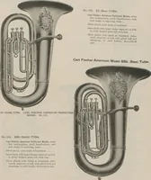 An illustration from Carl Fischer new competition catalog of band instruments and specialities pertaining to military bands (1919)