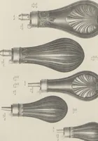 An illustration from Illustrated catalogue and price list of powder flasks, shot belts, shot pouches, dram bottles, measuring tapes, percussion caps, & c, manufactured by American Flask and Cap Company, Waterbury, Conn (1864)