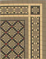 An illustration from Designs of majolica & enamelled tiles, suitable for flower boxes, fireplaces, chimney-pieces, pilasters, friezes &c. and mural decorations generally (1885)