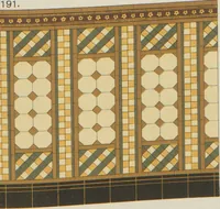 An illustration from Designs of majolica & enamelled tiles, suitable for flower boxes, fireplaces, chimney-pieces, pilasters, friezes &c. and mural decorations generally (1885)