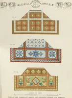 Picture 45 of 51 from Designs of majolica & enamelled tiles, suitable for flower boxes, fireplaces, chimney-pieces, pilasters, friezes &c. and mural decorations generally (1885), leaf 32