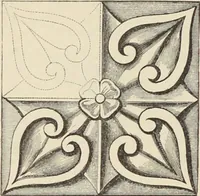 An illustration from Transparency painting on linen : for decorative purposes, panoramic and dioramic effects, ornamental blinds, &c. with instructions for the preparation of the linen, the combination and transfer of ornamental designs, combined surfaces, &c. / by W. Williams ; with illustrations by Charles Sibley, engraved by Dalziel (1856)