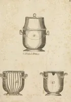 An illustration from Desseins des pièces de fayence fabriquées à Castleford Pottery près de Leeds par D. Dunderdale & Co. = Dibuxos de las piezas de loza que se fabrican a Castleford Pottery cerca Leeds, por D. Dunderdale & Co. (1796)