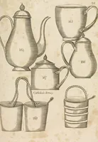 An illustration from Desseins des pièces de fayence fabriquées à Castleford Pottery près de Leeds par D. Dunderdale & Co. = Dibuxos de las piezas de loza que se fabrican a Castleford Pottery cerca Leeds, por D. Dunderdale & Co. (1796)