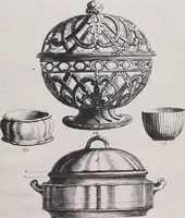 An illustration from Liste des divers articles du porcelaine de la reine, avec dessins gravés, pour montrer la forme de chacune, fabriqués par Josiah Wedgwood, potier à Sa Majesté, à Etruria, Angleterre