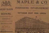 An illustration from Bedsteads and bedding : twenty thousand bedsteads of every description in stock : manufacturers of pure bedding / Maple & Co (1895)