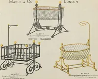 An illustration from Bedsteads and bedding : twenty thousand bedsteads of every description in stock : manufacturers of pure bedding / Maple & Co (1895)